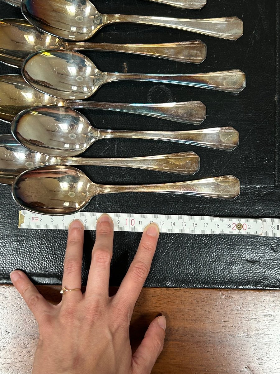 Christofle, 12 Forks And 12 America Table Spoons-photo-4