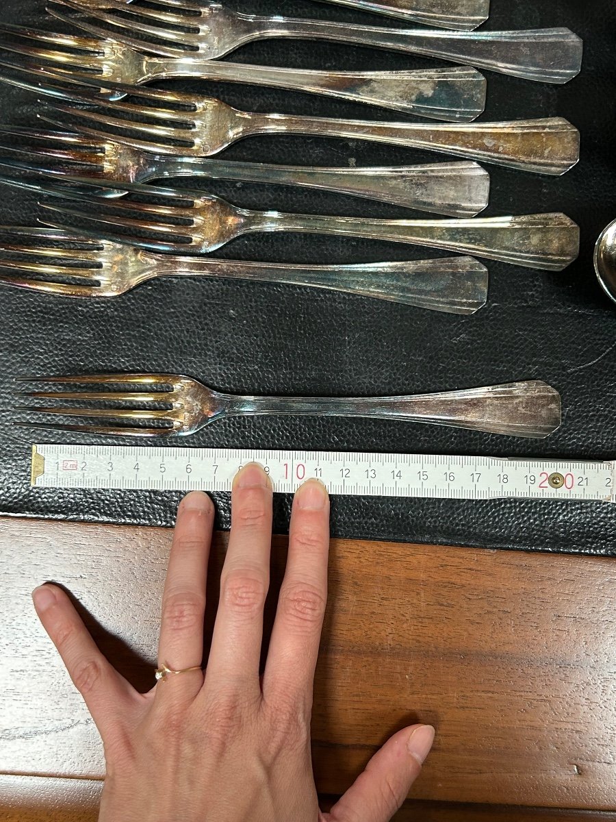 Christofle, 12 Forks And 12 America Table Spoons-photo-5