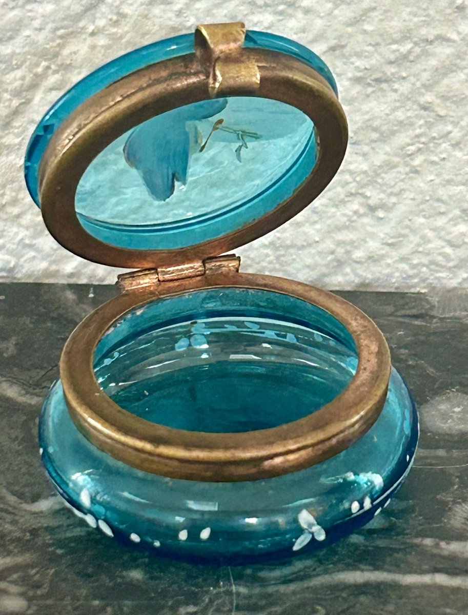 Moser, boîte à pillules en verre émaillé -photo-5