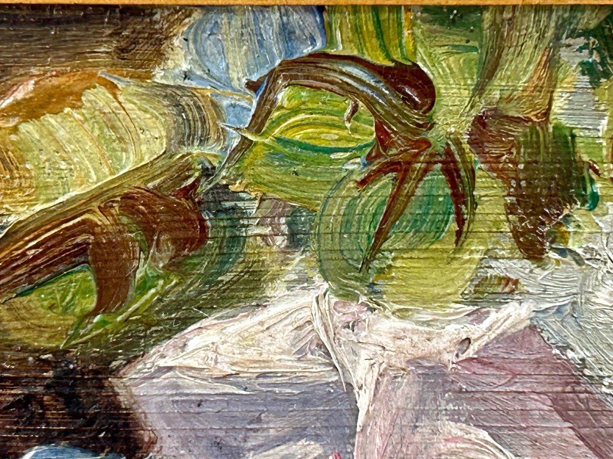 Duilio Donzelli, Still Life Oil On Cardboard-photo-2