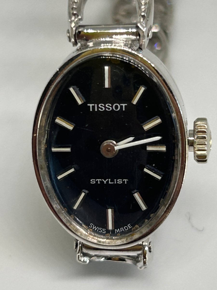 Tissot Stylist, Women's Watch With White Gold And Diamond Bracelet -photo-2