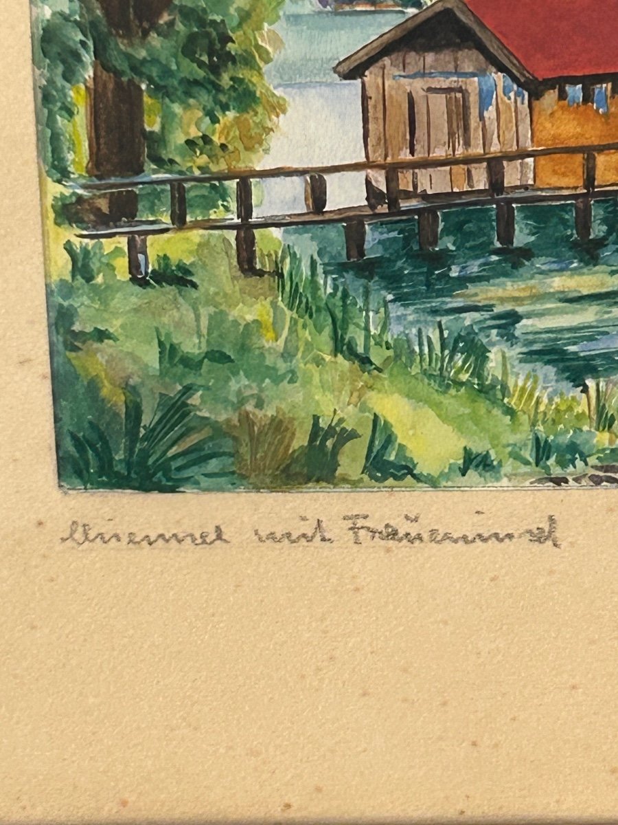 Aquarelle « Fraueninsel » Chiemsee-photo-4