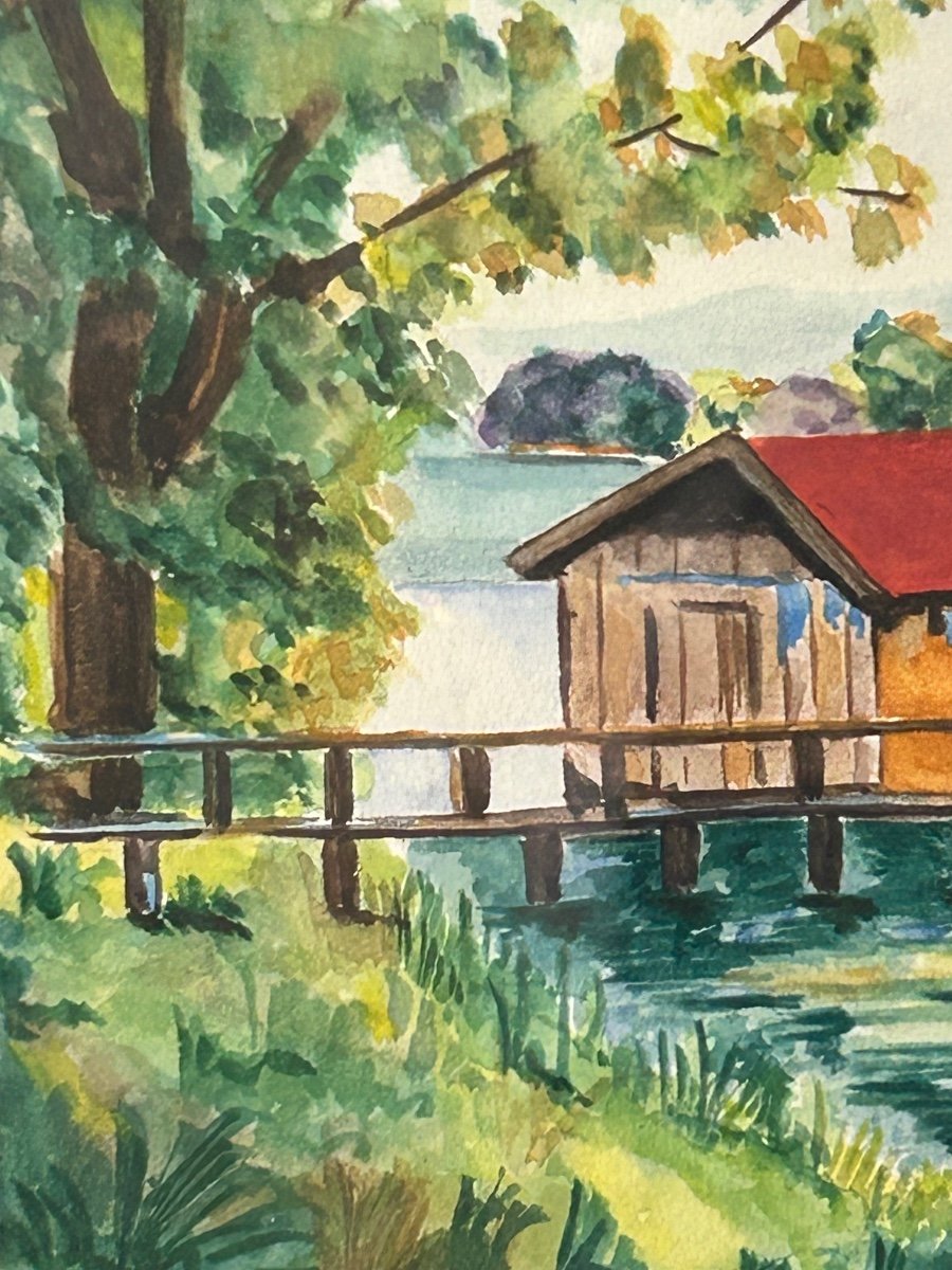 Aquarelle « Fraueninsel » Chiemsee-photo-3