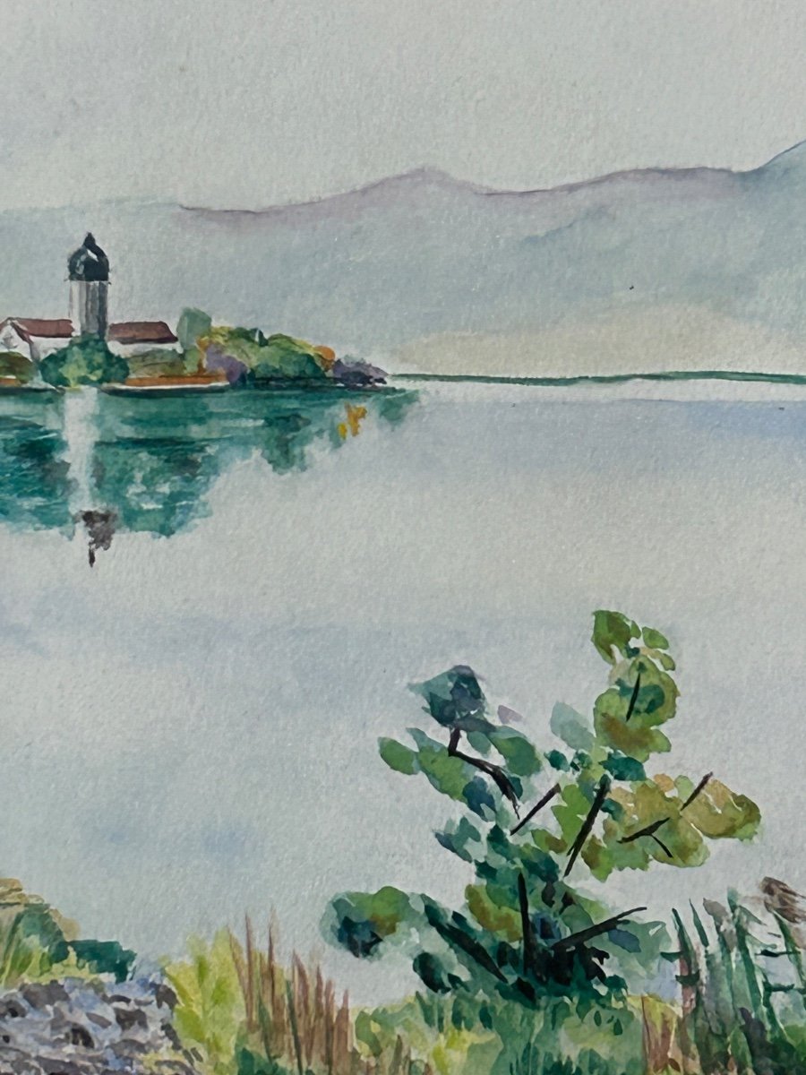 Aquarelle « Fraueninsel » Chiemsee-photo-4