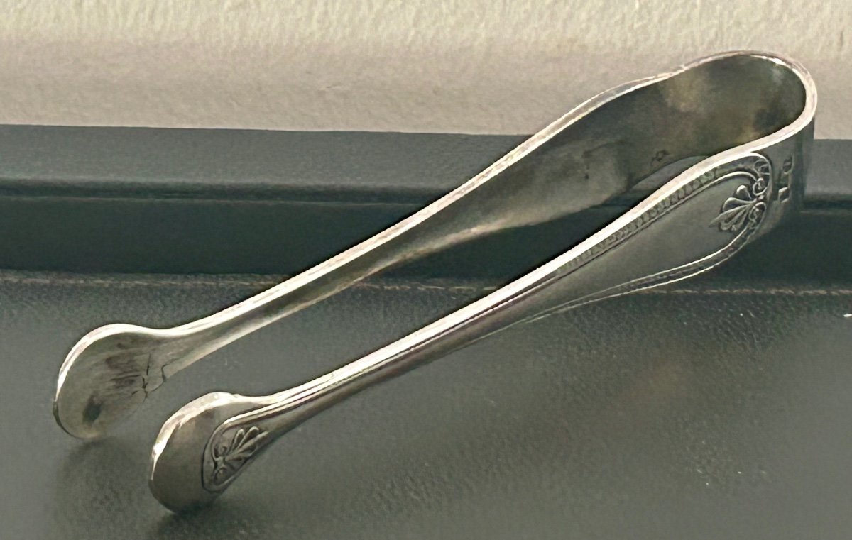 Christofle, Malmaison Decoration Sugar Tongs, Silver-plated Metal -photo-3