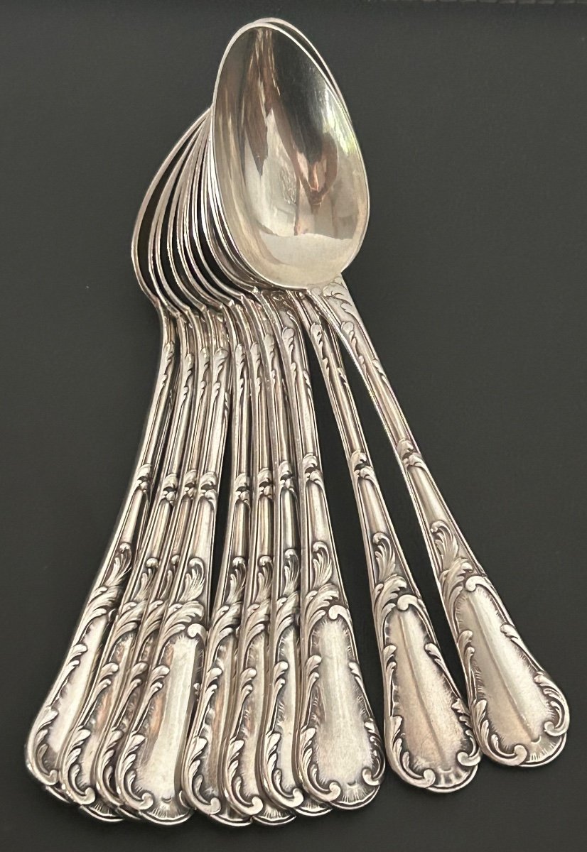 Christofle, Marly Model Set Of 10 Teaspoons 