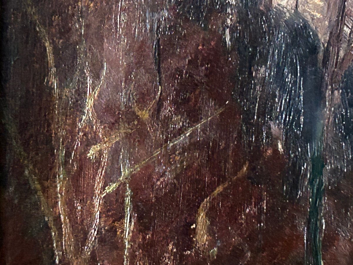 Oil On Cardboard, Illegible Signature -photo-2