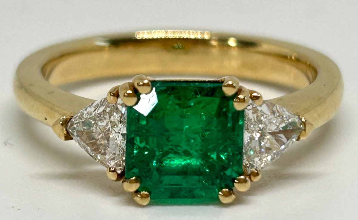 Gold, Emerald And Diamond Ring-photo-6