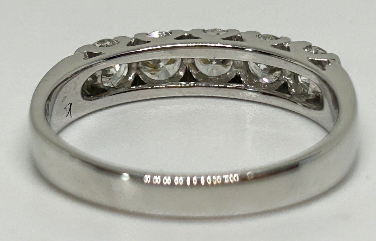 White Gold Ring With 5 Brilliants -photo-4