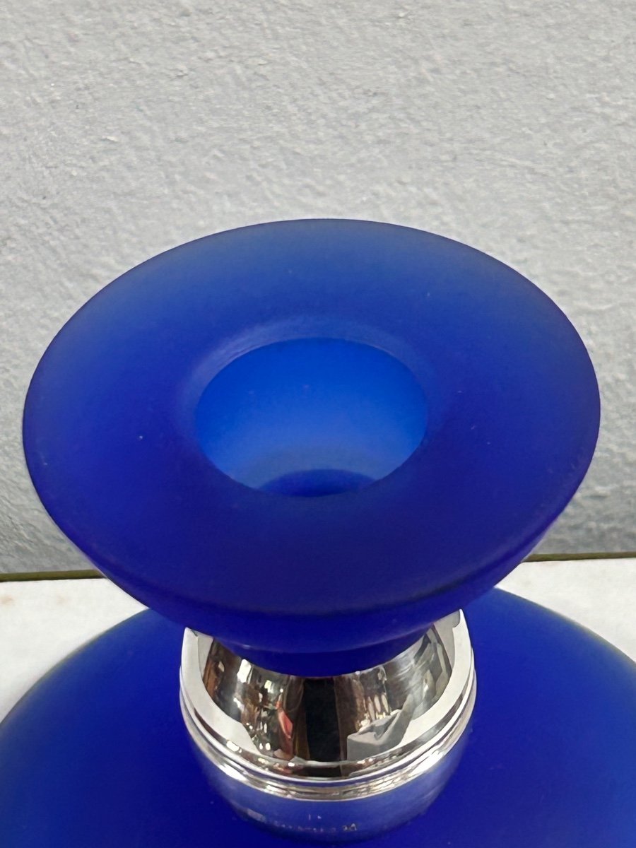 Christofle, Alexandria Blue Candle Holder-photo-3