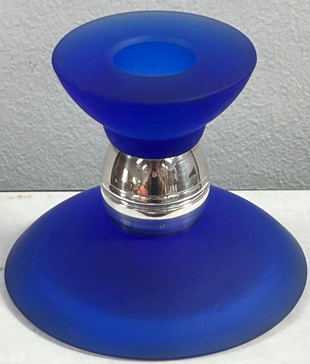 Christofle, Alexandria Blue Candle Holder