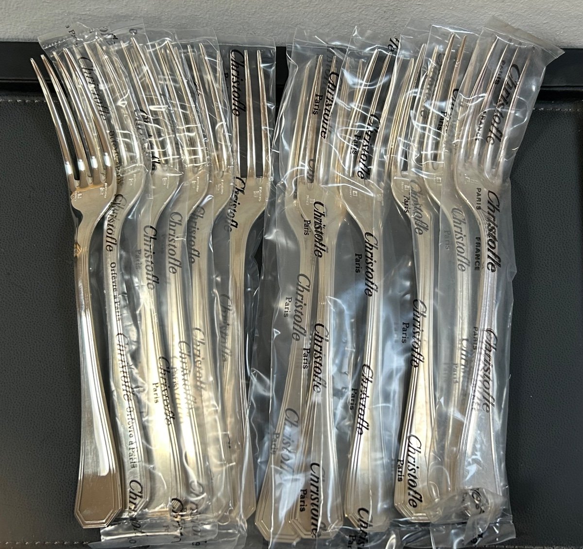 Christofle, 12 America Table Forks And 12 Spoons-photo-2