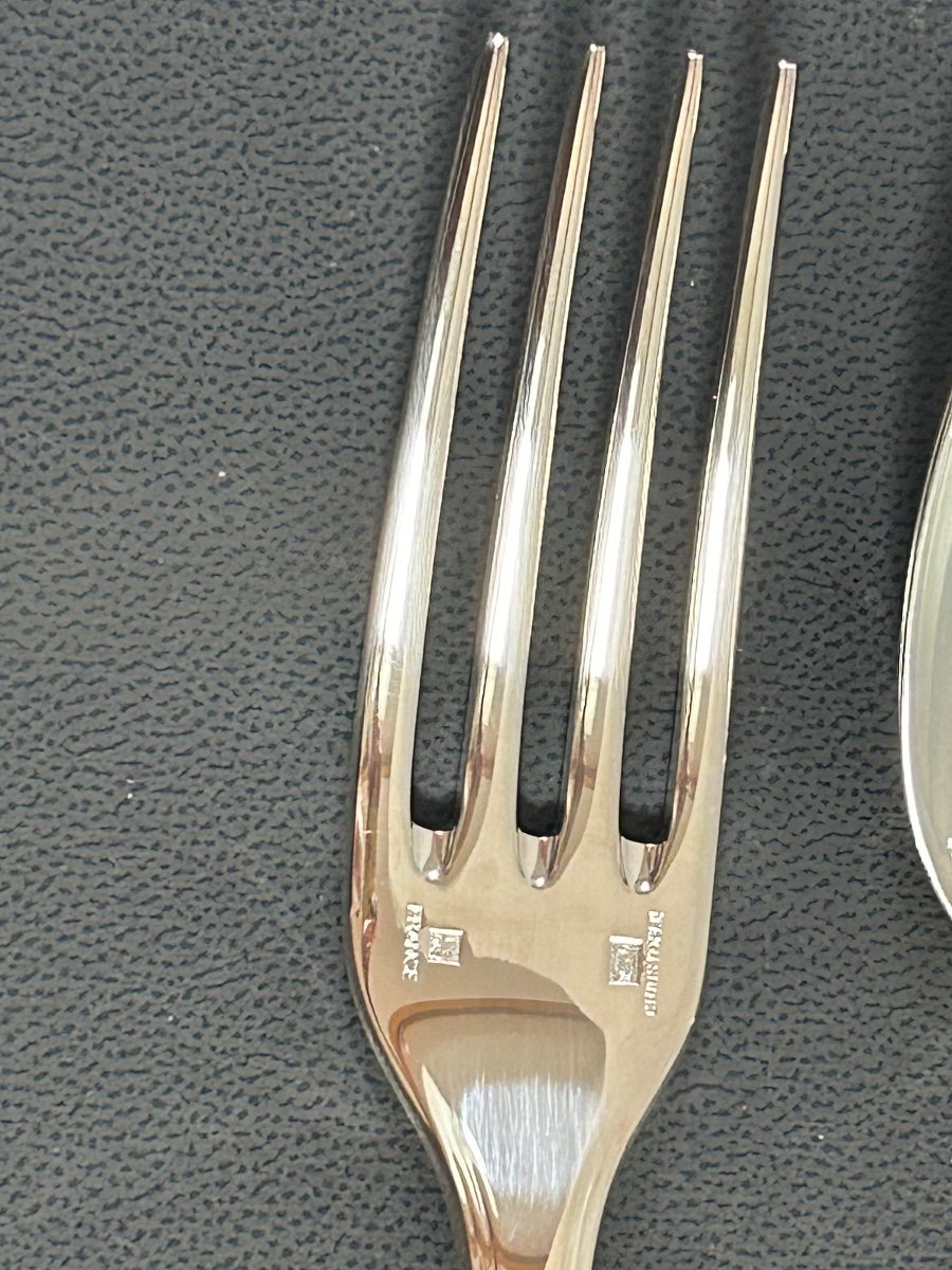 Christofle, 12 America Table Forks And 12 Spoons-photo-3