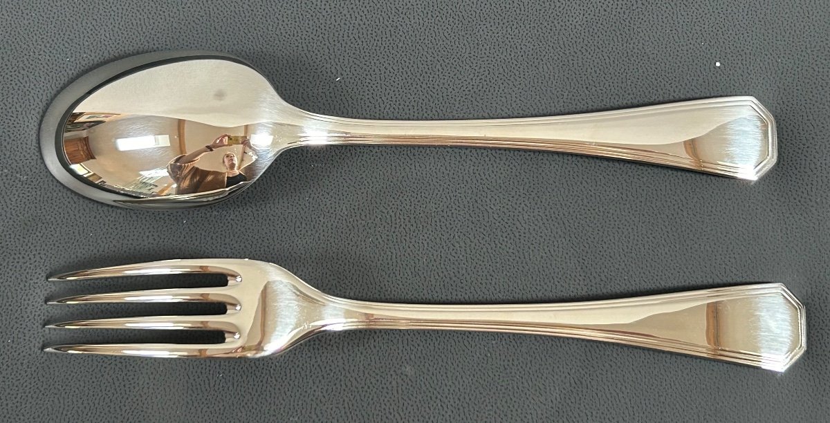 Christofle, 12 America Table Forks And 12 Spoons-photo-7