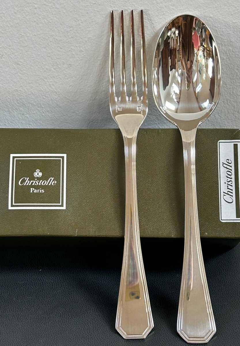 Christofle, 12 America Table Forks And 12 Spoons