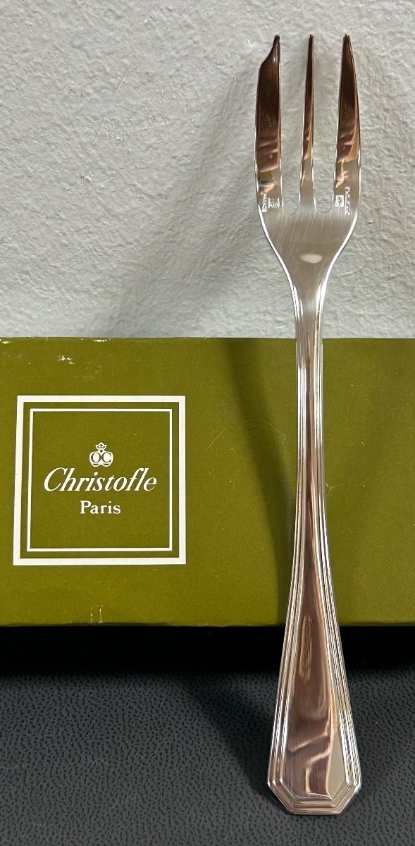 Christofle, 6 fourchettes à gâteaux America 