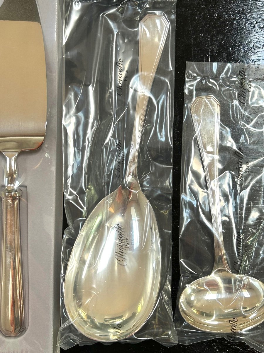 Christofle, Set Of 6 America Serving Cutlery -photo-3