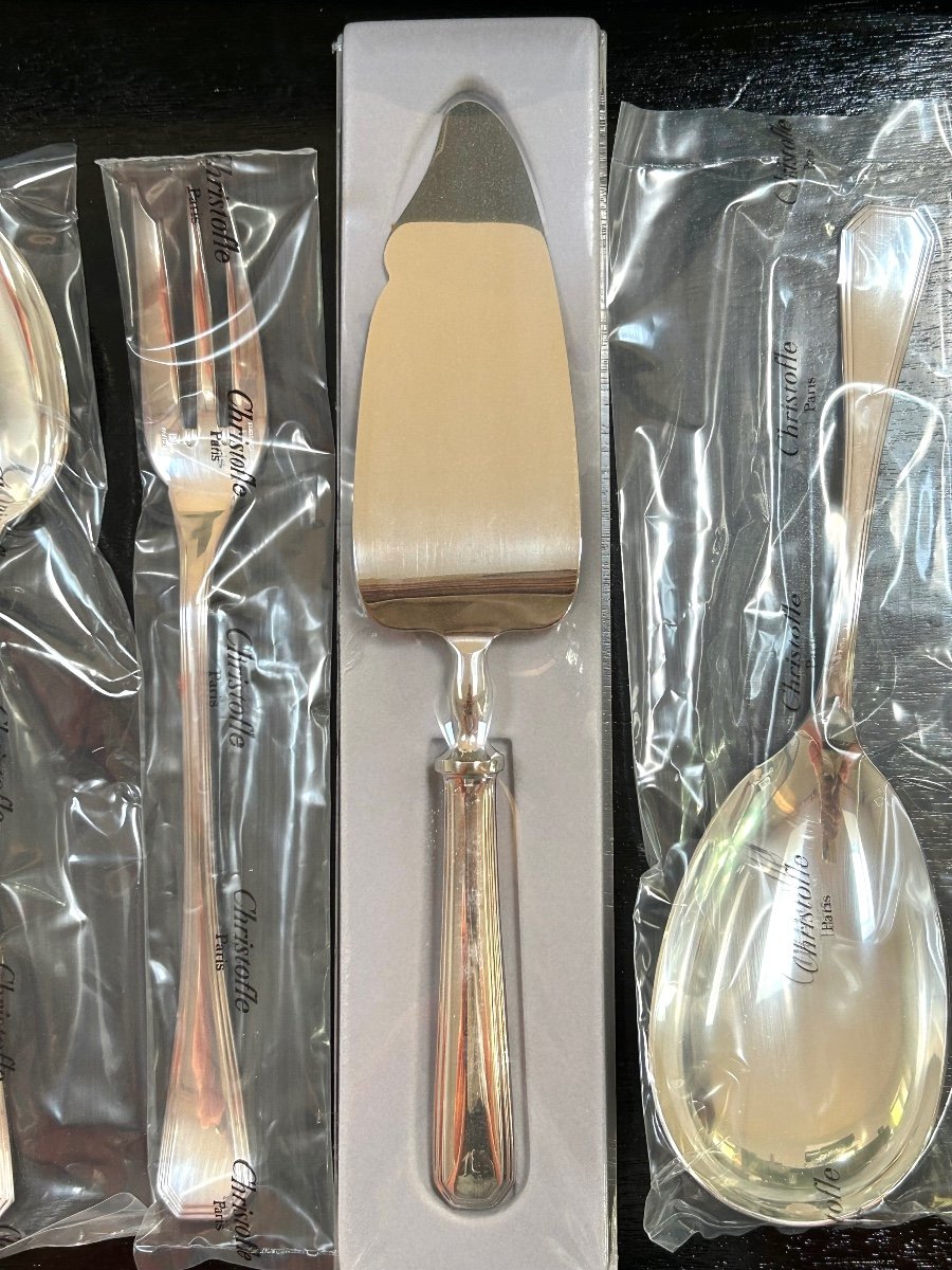 Christofle, Set Of 6 America Serving Cutlery -photo-4