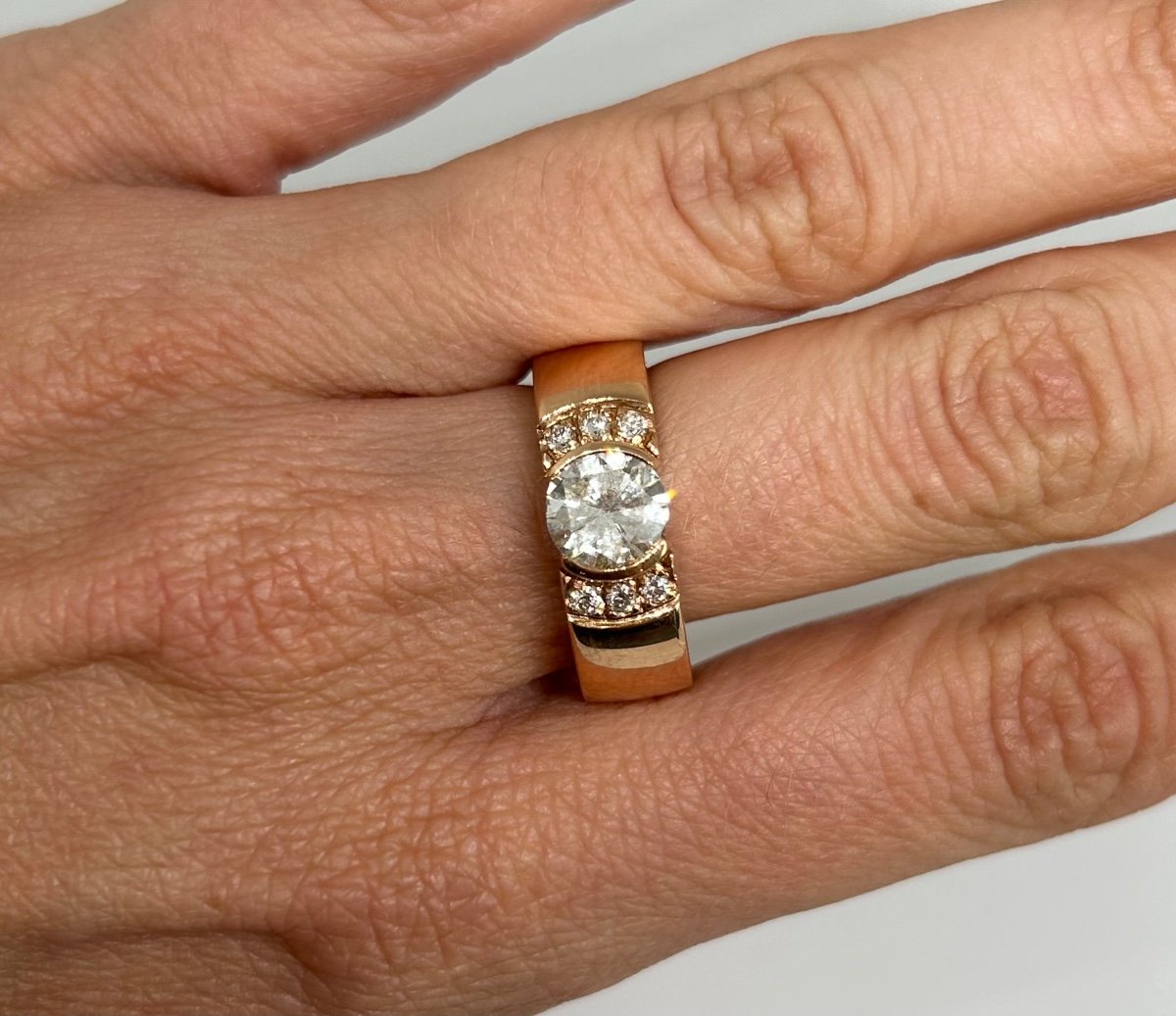 Rose Gold And Diamond Ring -photo-5