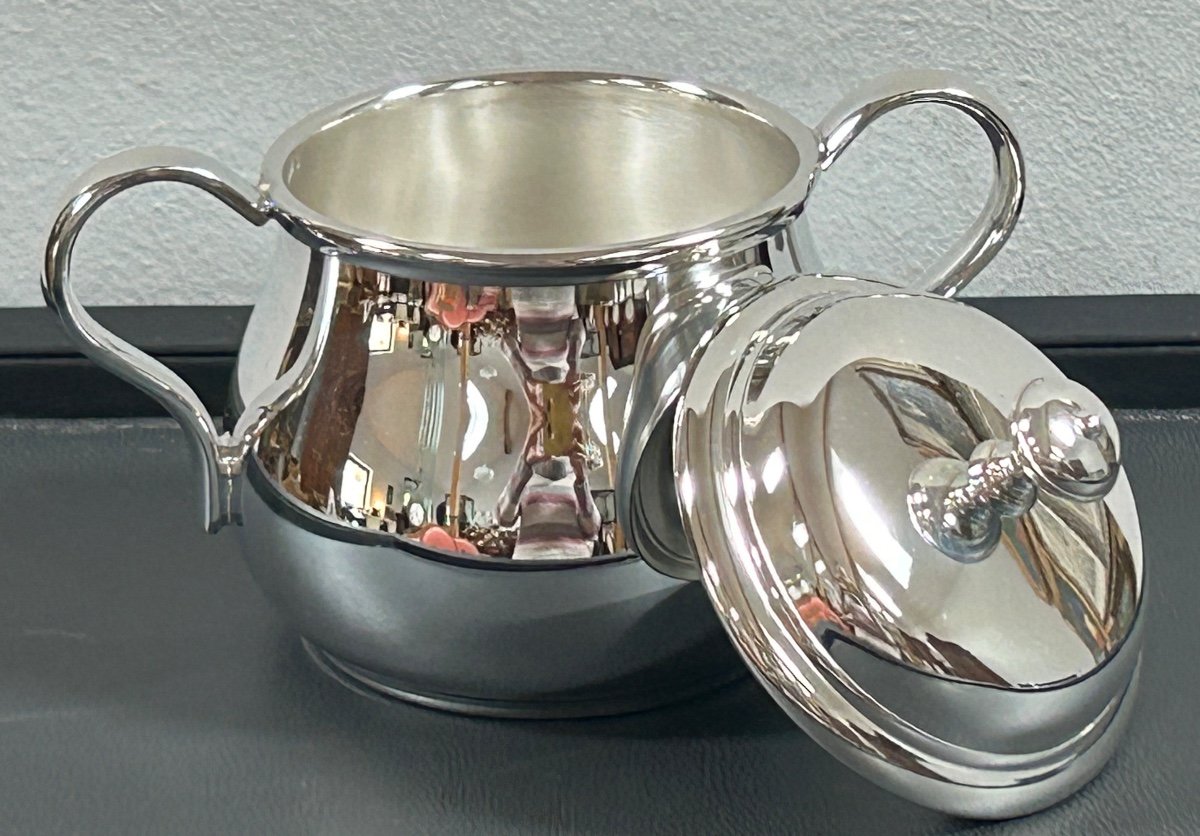 Christofle, Silver-plated Sugar Bowl Uni