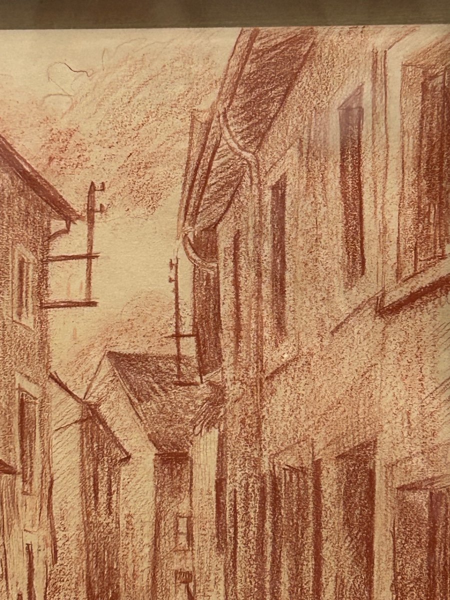 Jos Schmit, Drawing View Of Grevenmacher-photo-4