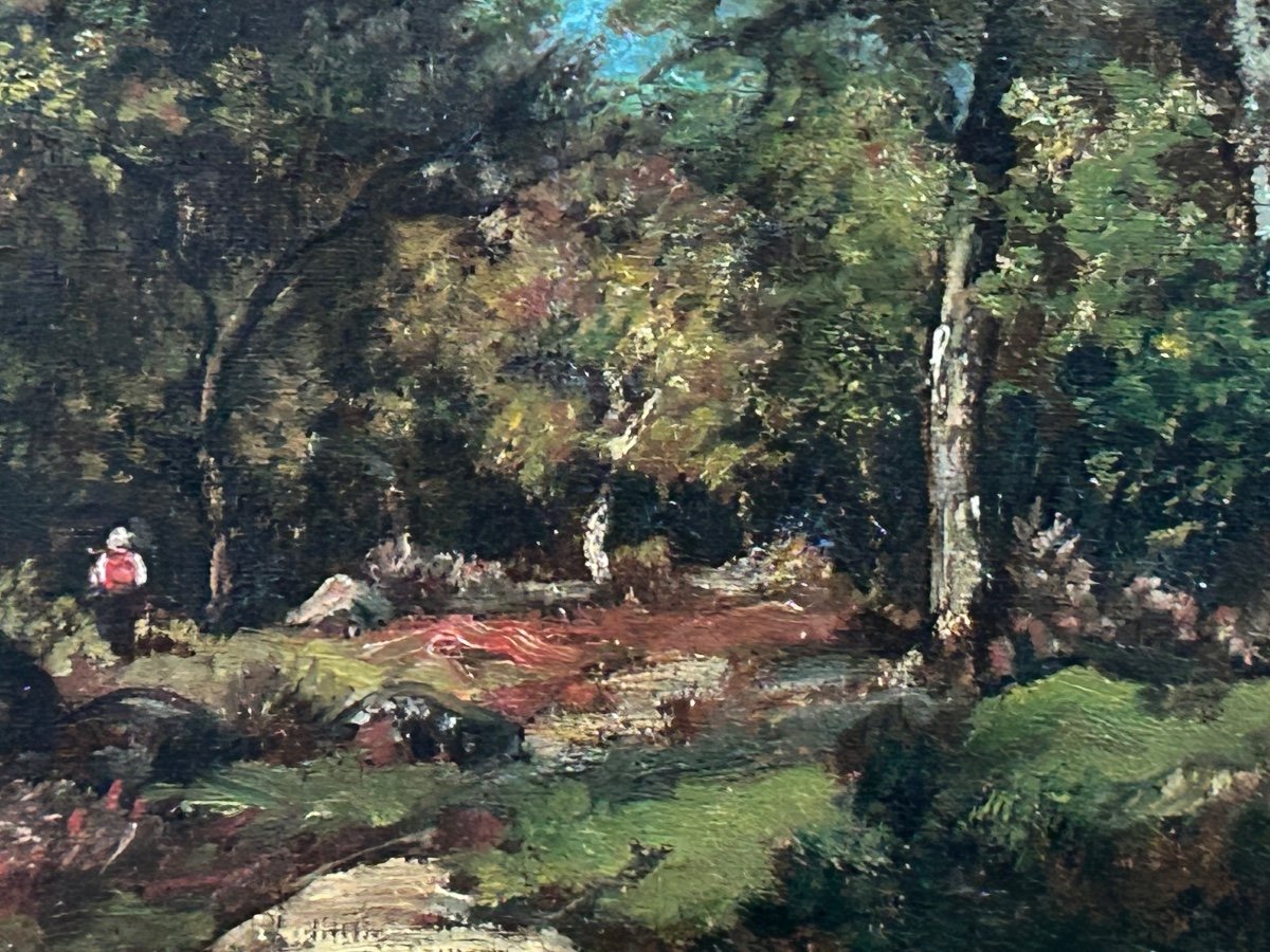 C. Magnus, Oil On Canvas Forest Landscape -photo-3