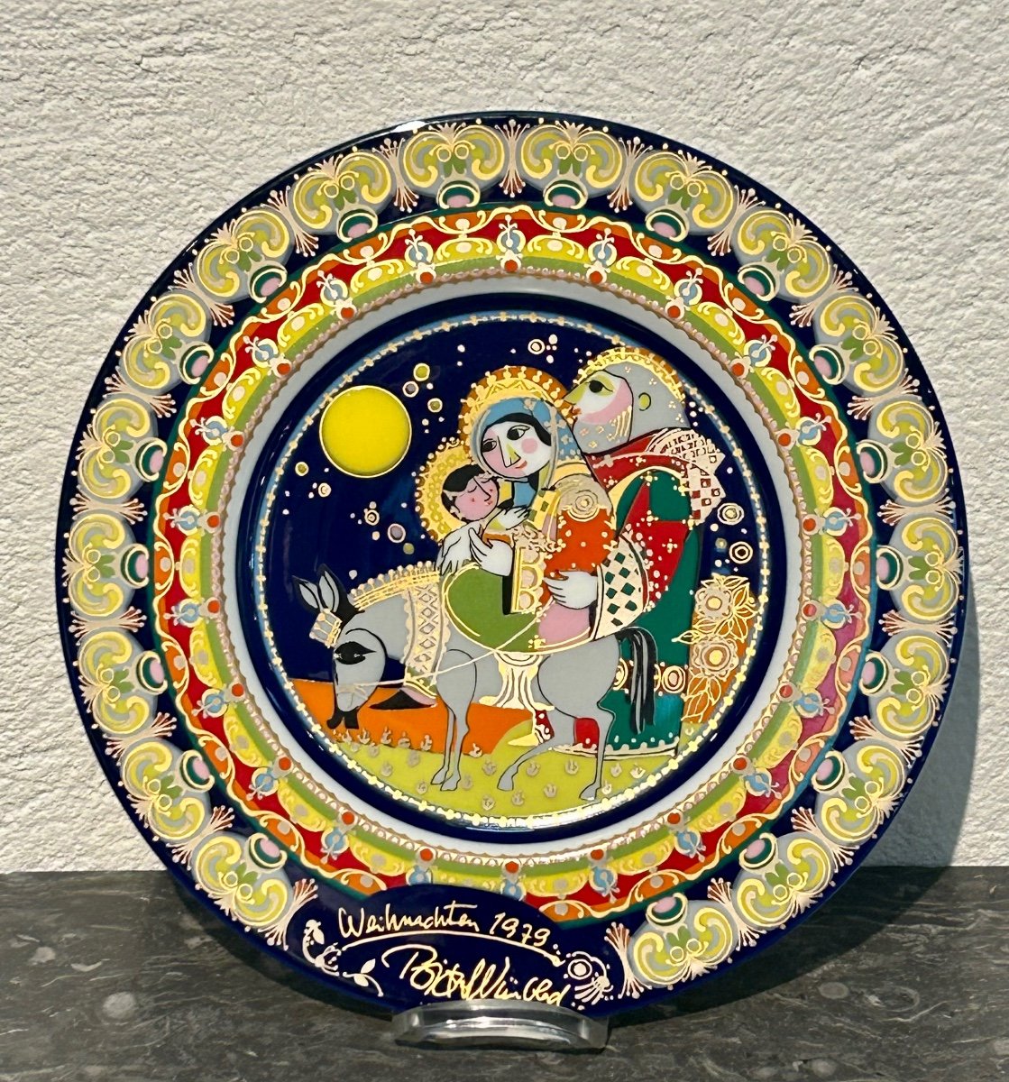 Bjørn Wiinblad Rosenthal, assiette de Noël -photo-3