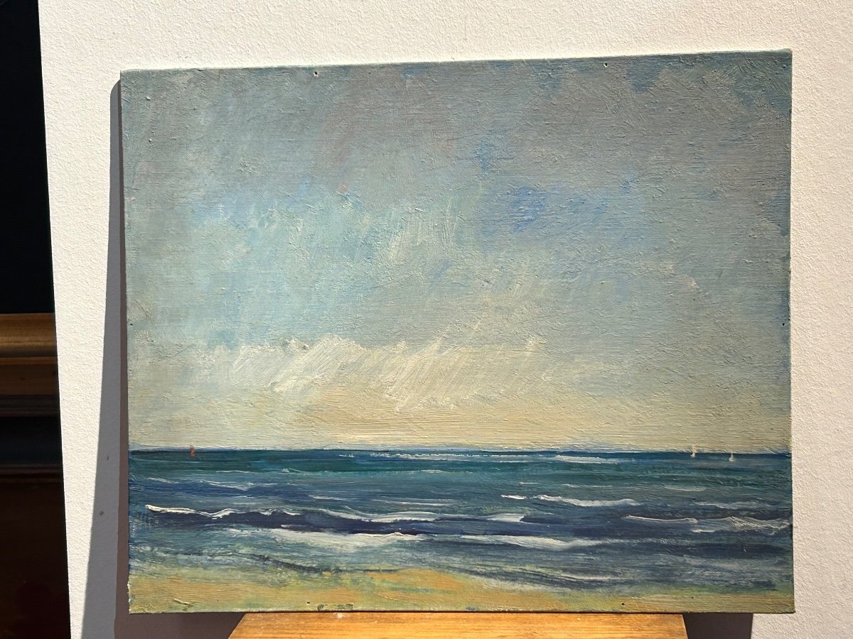 Set Of 4 Seaside Paintings -photo-3