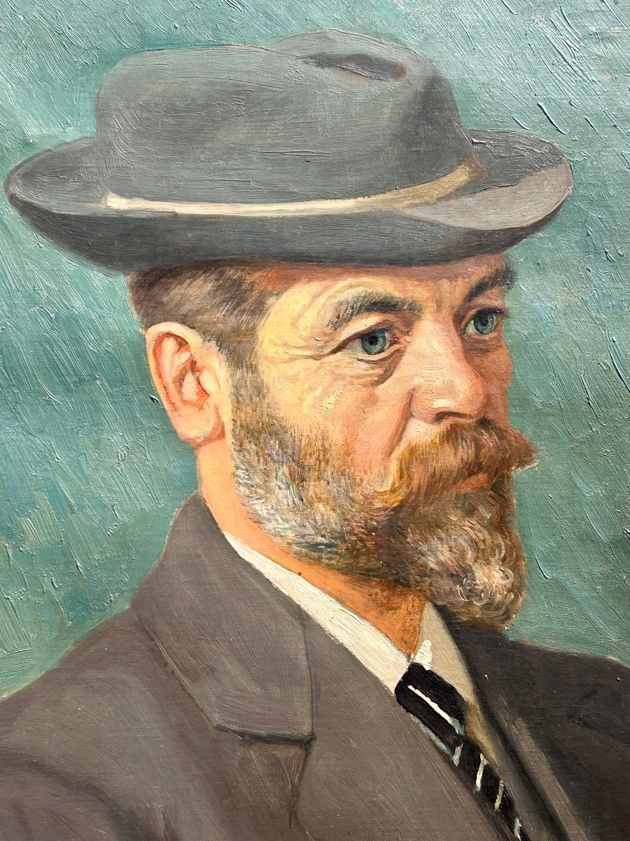 Jg Strock, Luxembourg Painter Portrait Of A Man