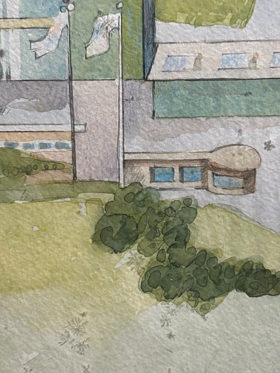 O. Nalezinek, aquarelle vue de Luxembourg -photo-6