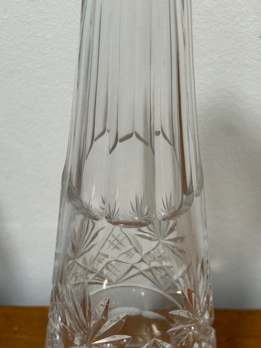 Val Saint Lambert, 2 Crystal Carafes -photo-4