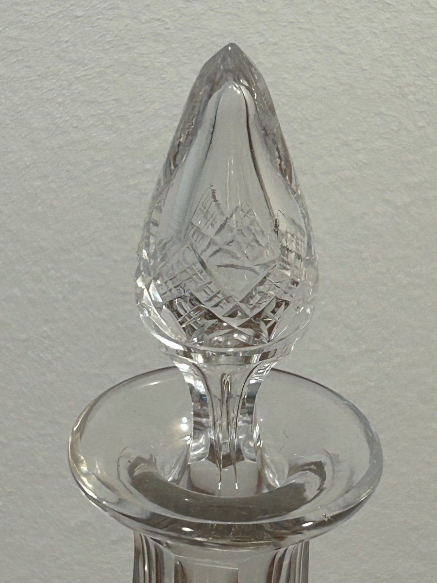 Val Saint Lambert, 2 Crystal Carafes -photo-4