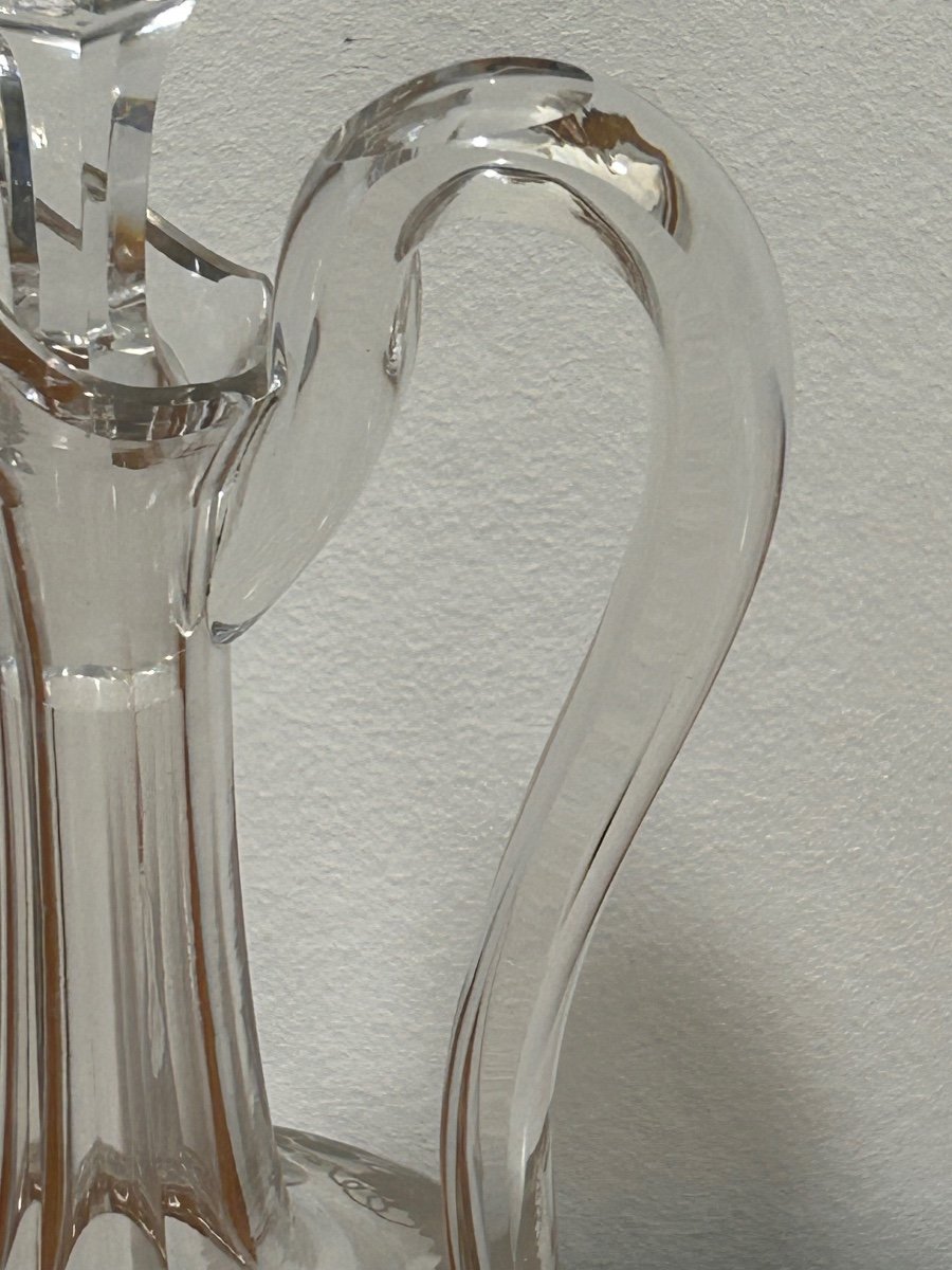 Crystal Wine Carafe With Vine Decor -photo-1