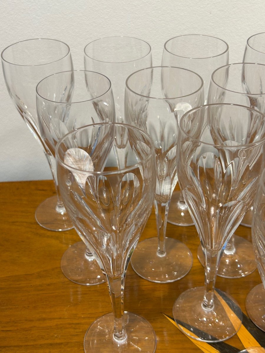 Villeroy & Boch, Set Of 14 Crystal Champagne Flutes-photo-8