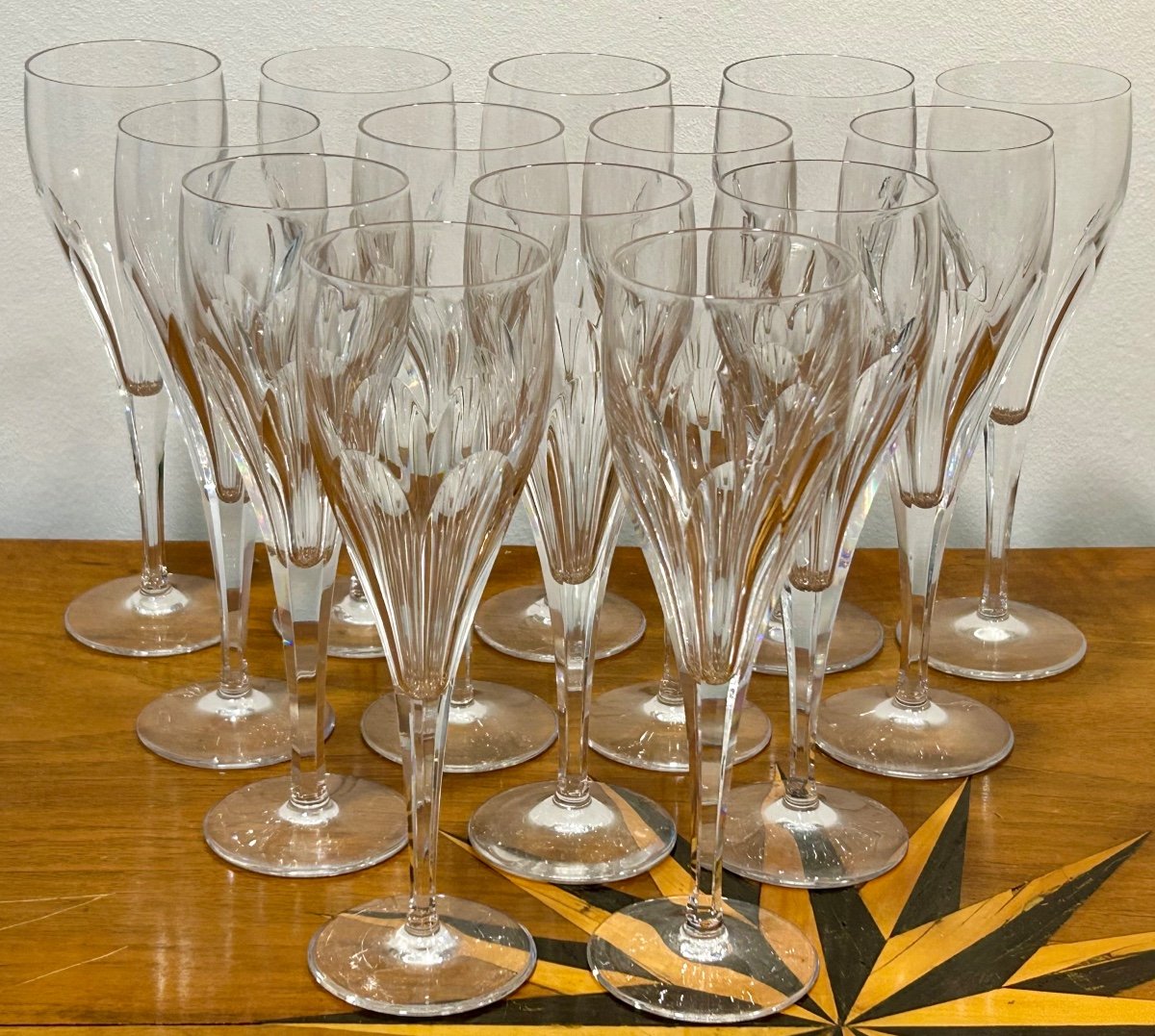 Villeroy & Boch, Set Of 14 Crystal Champagne Flutes