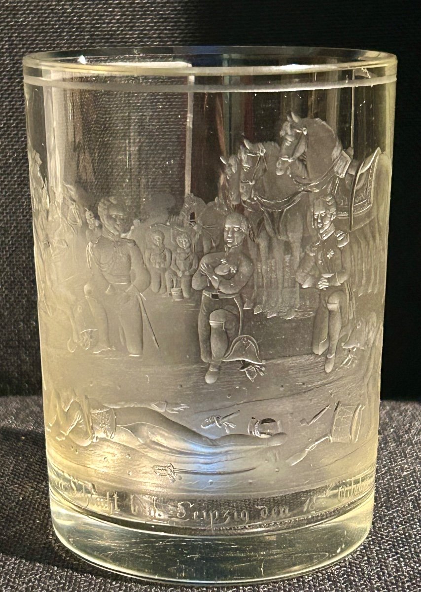 Engraved Glass With Battle Of Leipzig Decoration-photo-2