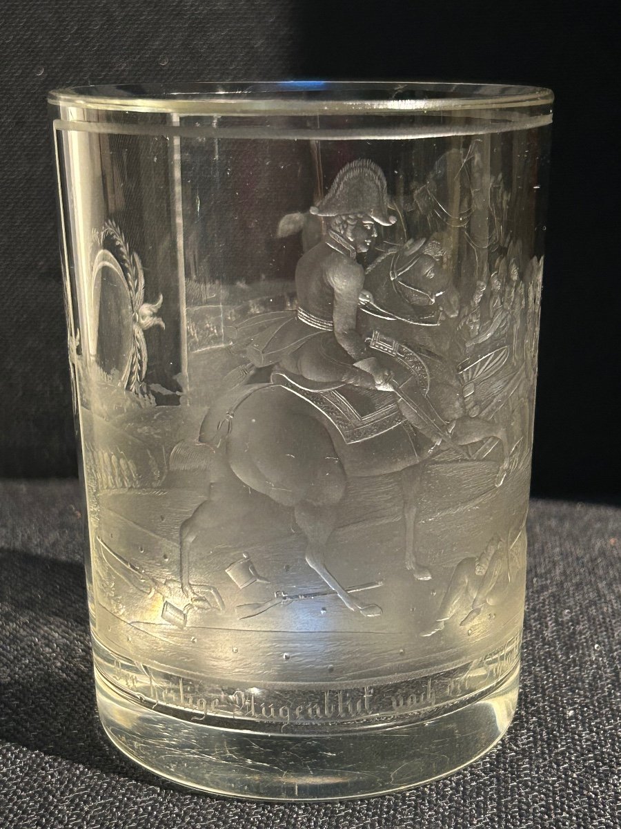 Engraved Glass With Battle Of Leipzig Decoration-photo-5