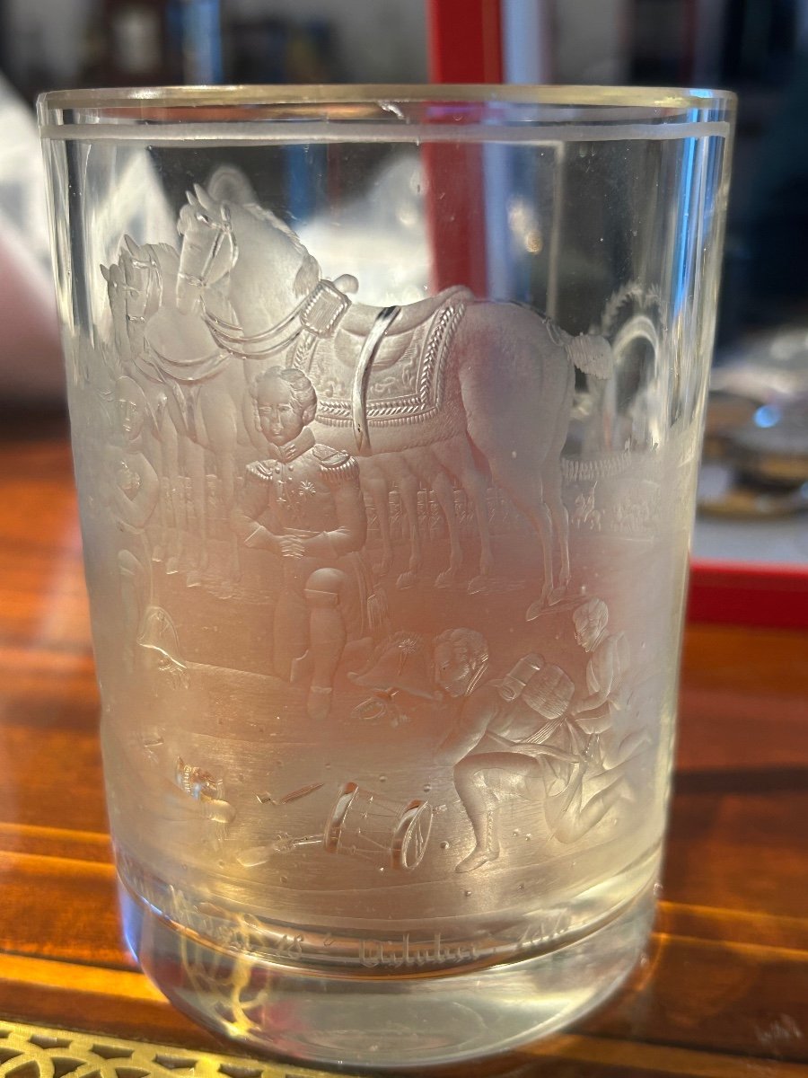 Engraved Glass With Battle Of Leipzig Decoration-photo-8