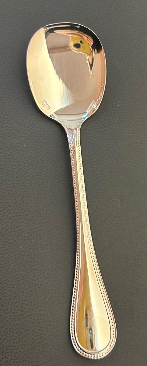 Christofle, Set Of 12 Perles Ice Cream Spoons -photo-2