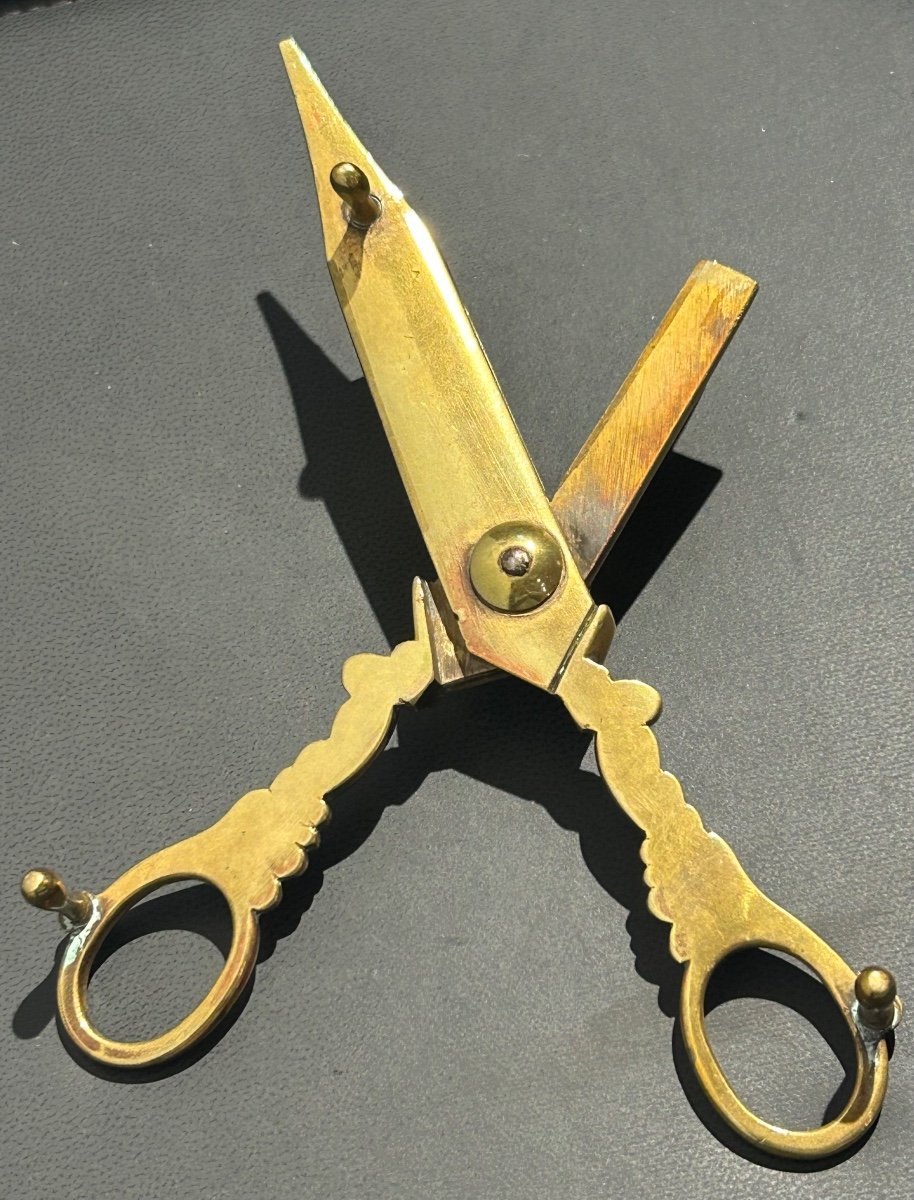 Set Of 2 Brass Fly Snipper Scissors -photo-3