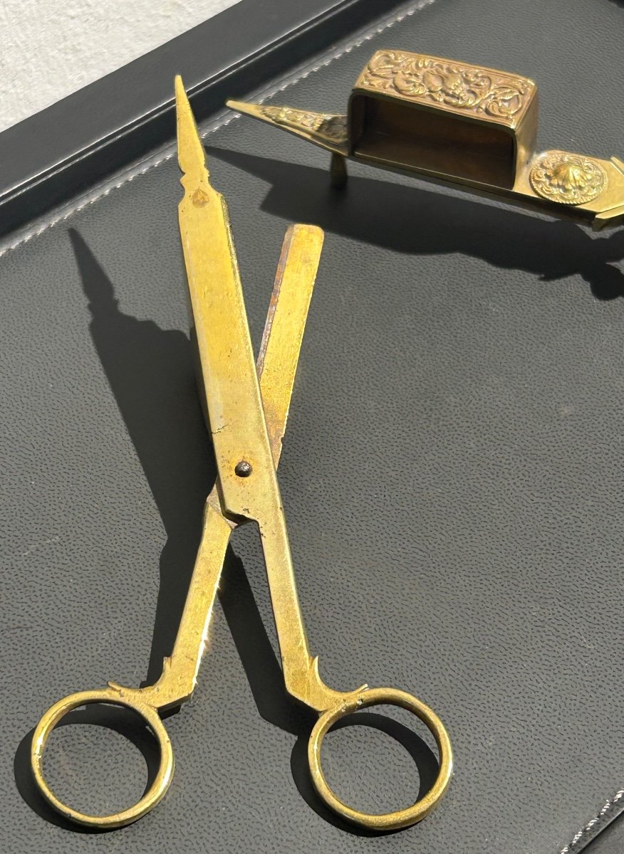 Set Of 2 Brass Fly Snipper Scissors -photo-6