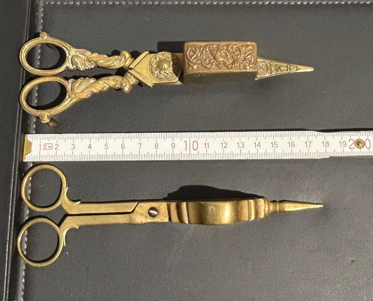 Set Of 2 Brass Fly Snipper Scissors -photo-7