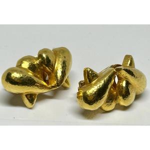 Zolotas, paire de boucles d’oreille clips en or 