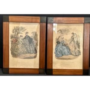 Pair Of Restoration Period Walnut Frames 