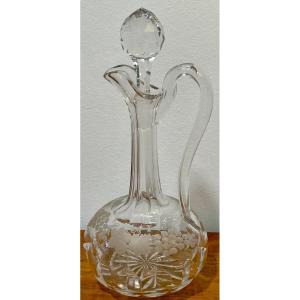 Crystal Wine Carafe With Vine Decor 