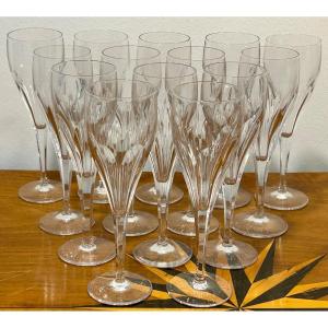 Villeroy & Boch, Set Of 14 Crystal Champagne Flutes