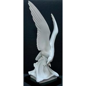  Meissen, sculpture Mouette en porcelaine 