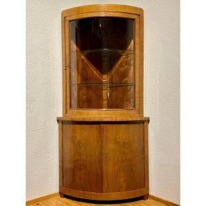 Art Deco Style Curved Corner Cupboard