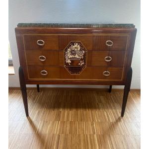 Dim Joubert Et Petit, Art Deco Mahogany Chest Of Drawers