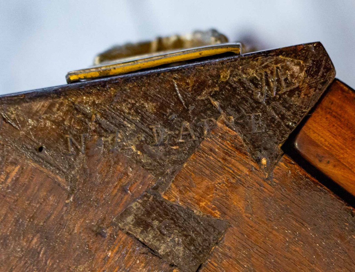 Transition Period Marquetry Commode Stamped By Nicolas Alexandre Lapie-photo-3